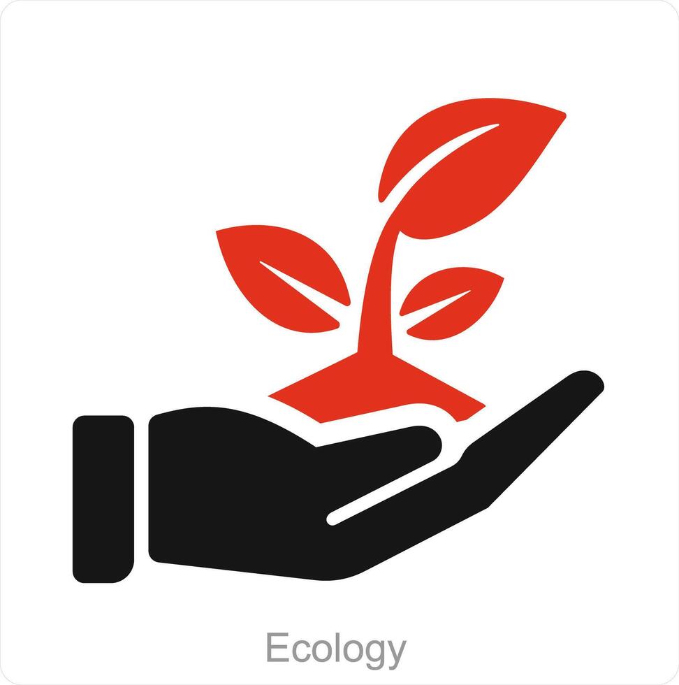 ecología y naturaleza icono concepto vector