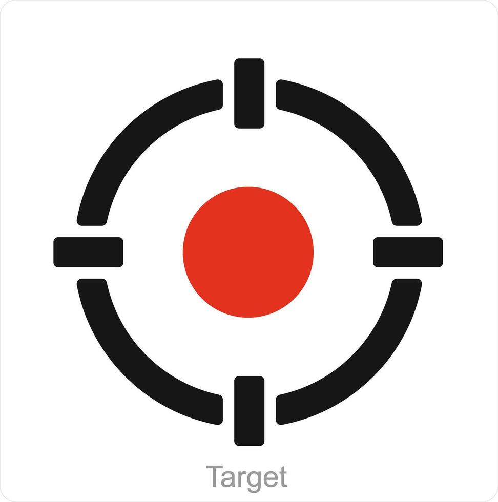 Target and map icon concept vector
