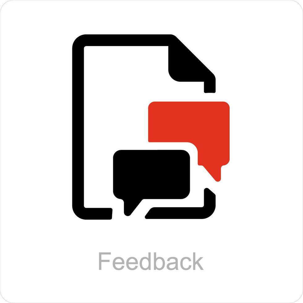 feedback and views icon concept vector