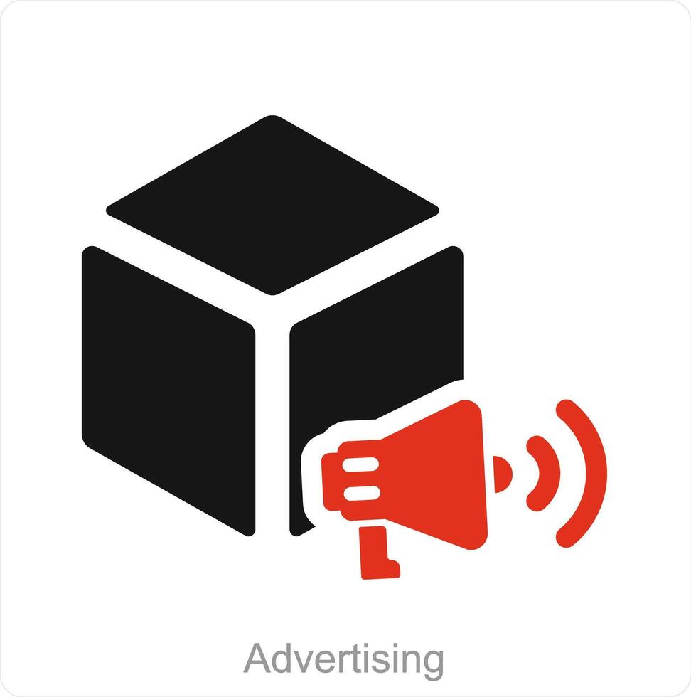 Advertising and advertise icon concept vector