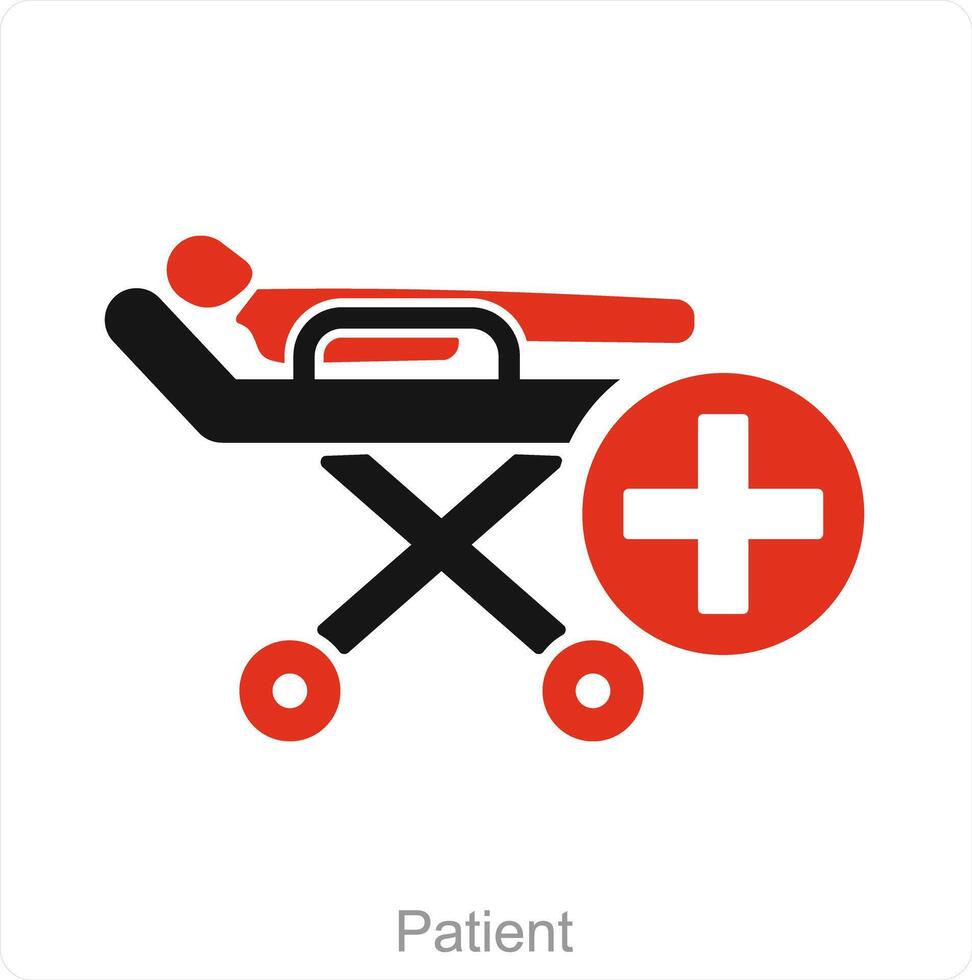 Patient and medical care icon concept vector