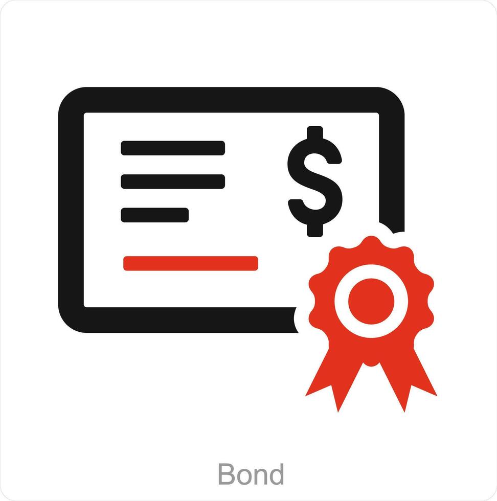 Bond and certificate icon concept vector