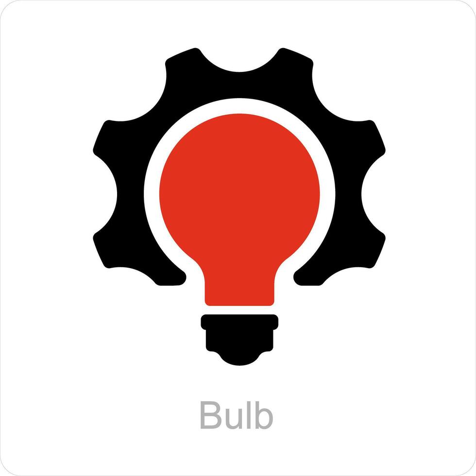 bulbo y innovación icono concepto vector