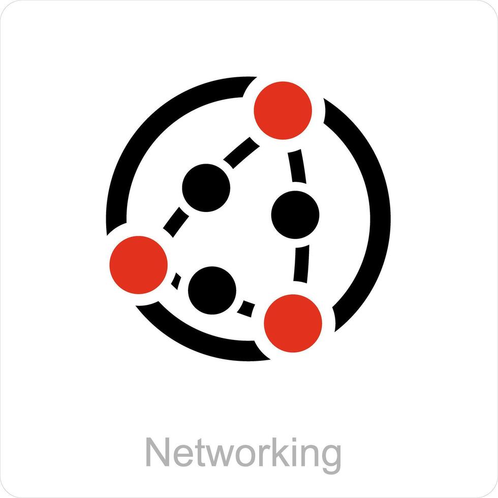 networking and connection icon concept vector