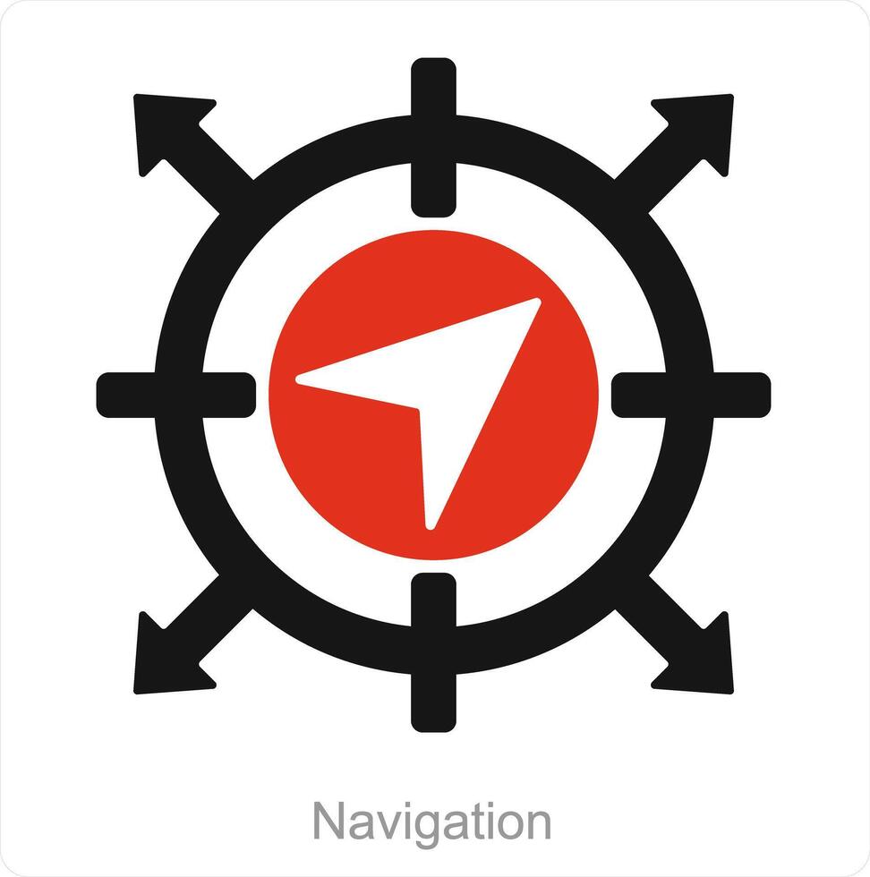 Navigation and way icon concept vector