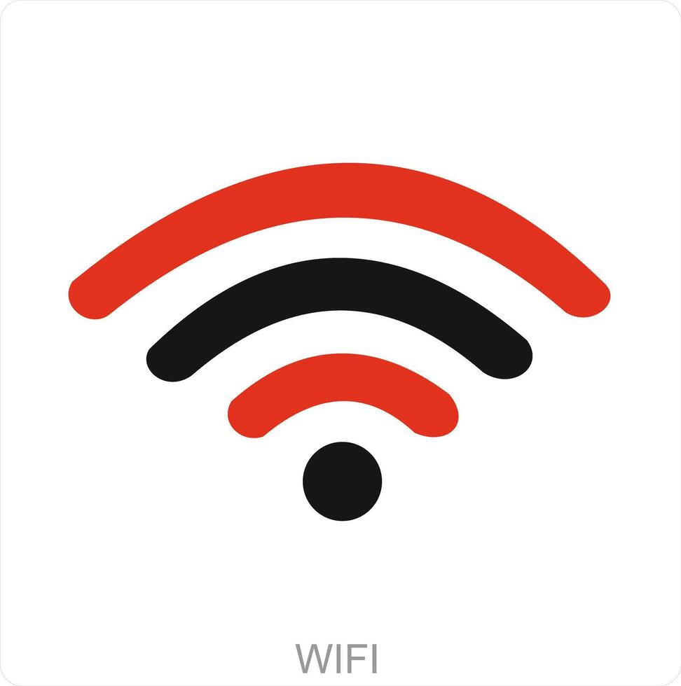 WIFI and signal icon concept vector