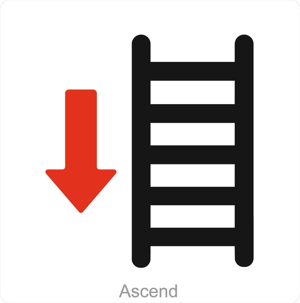 Ascend and way icon concept vector