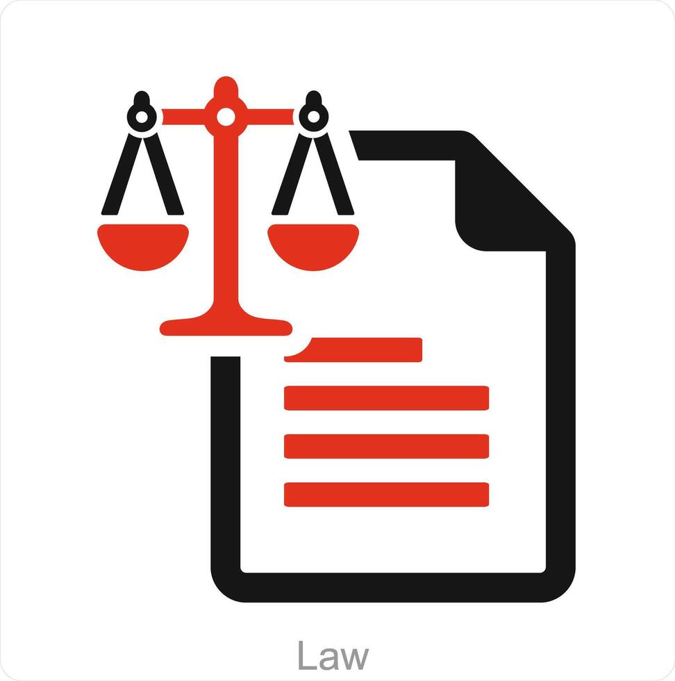 Law and order icon concept vector