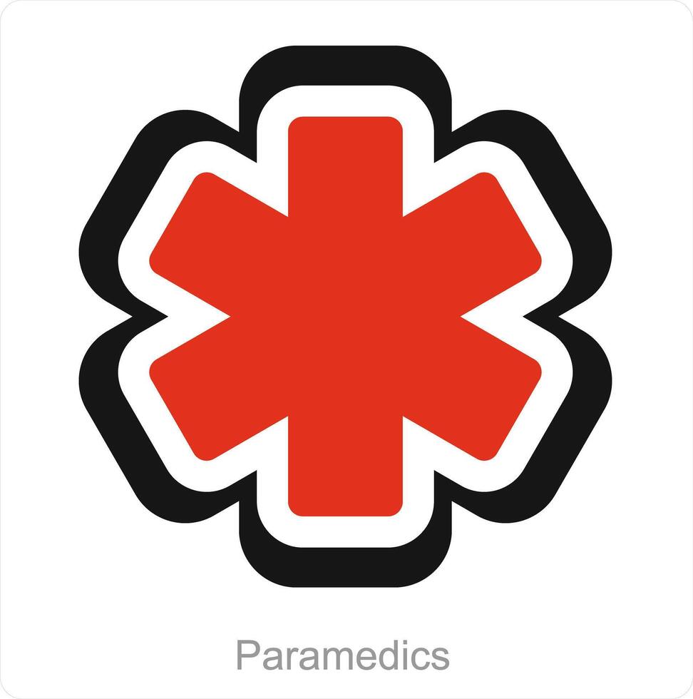 Paramedics and emergency icon concept vector