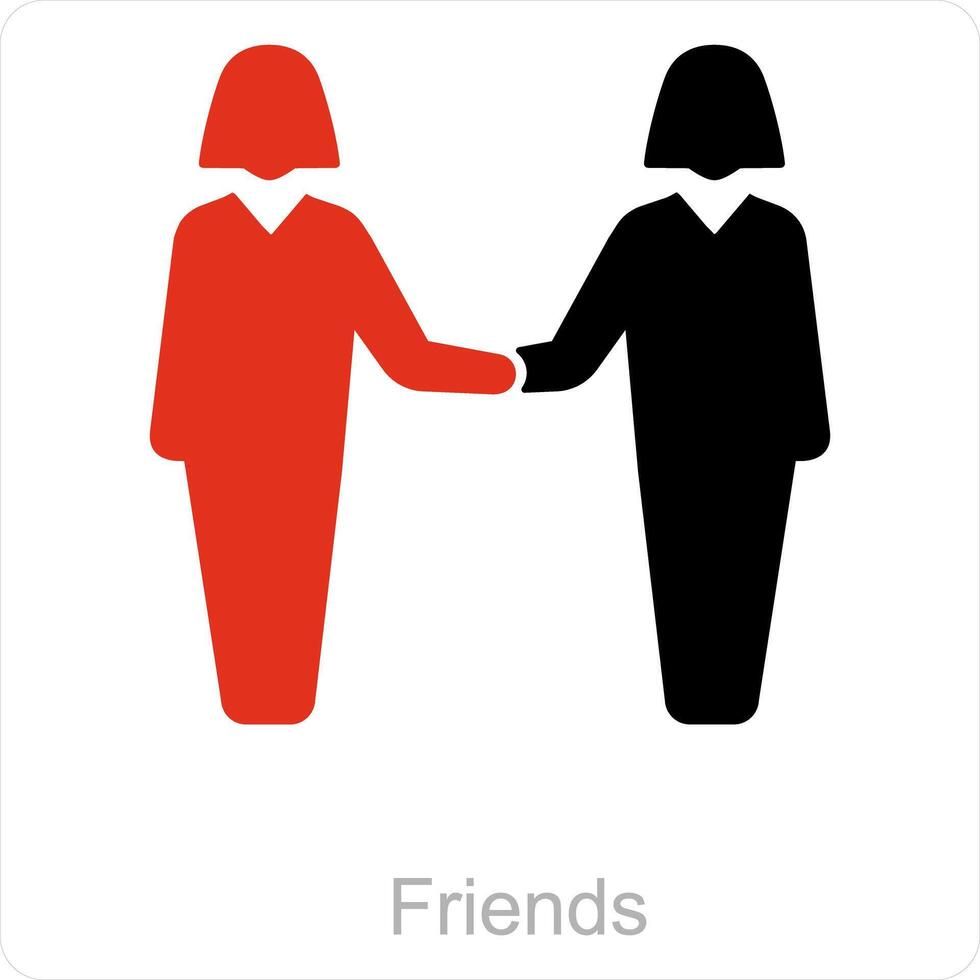 friends and Symbol icon concept vector