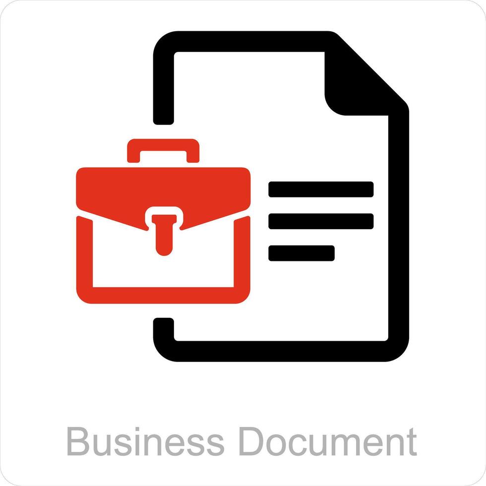 Business Document and business icon concept vector