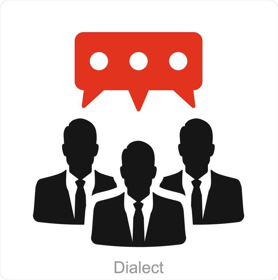 Dialect and interpreter icon concept vector