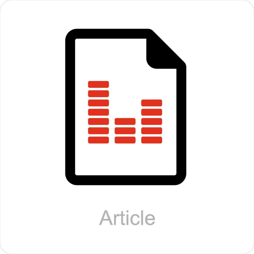 article and paper icon concept vector