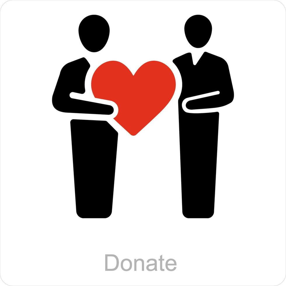 Donate and Help icon concept vector