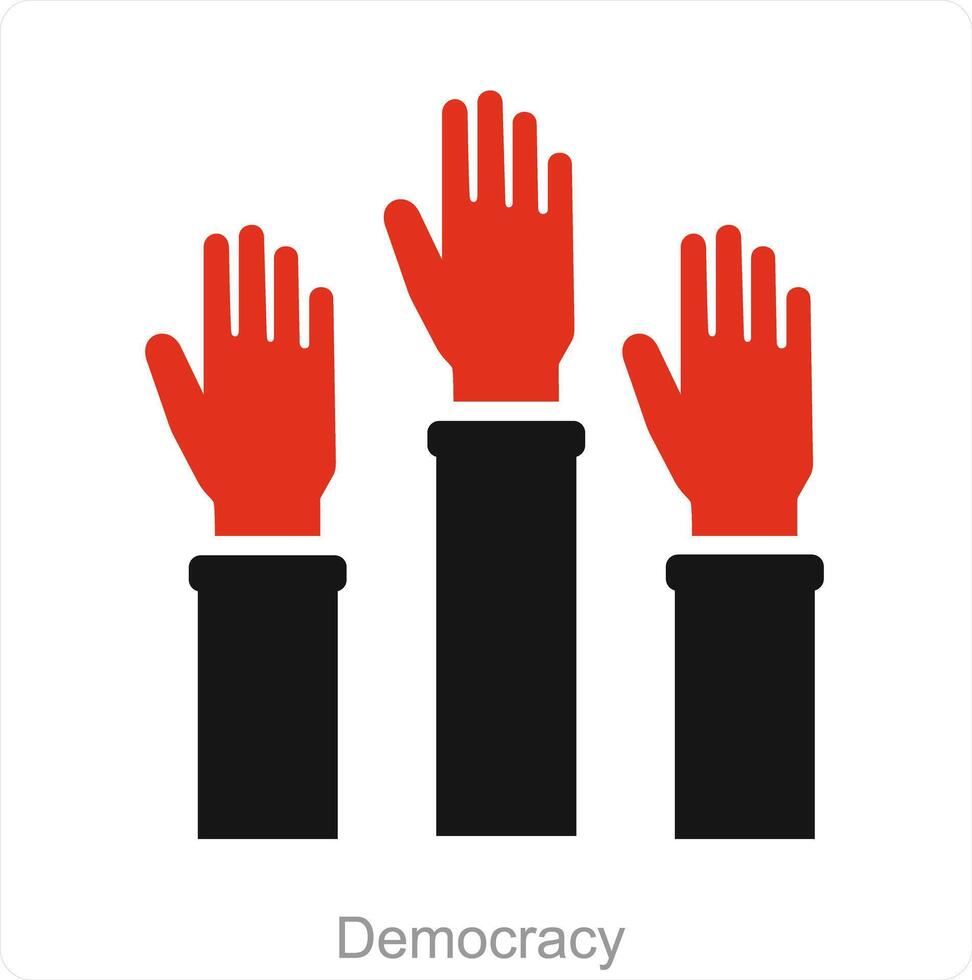 democracia y poder icono concepto vector