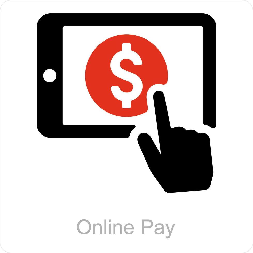 Online Pay and payment icon concept vector