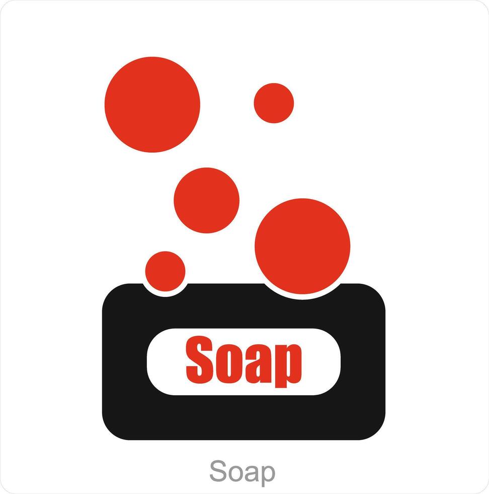 Soap and cleaning icon concept vector