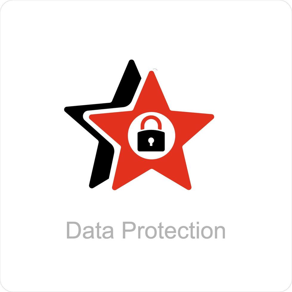 datos proteccion y gdpr icono concepto vector