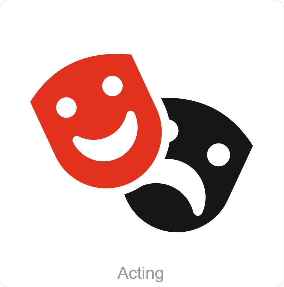 Acting and actor icon concept vector