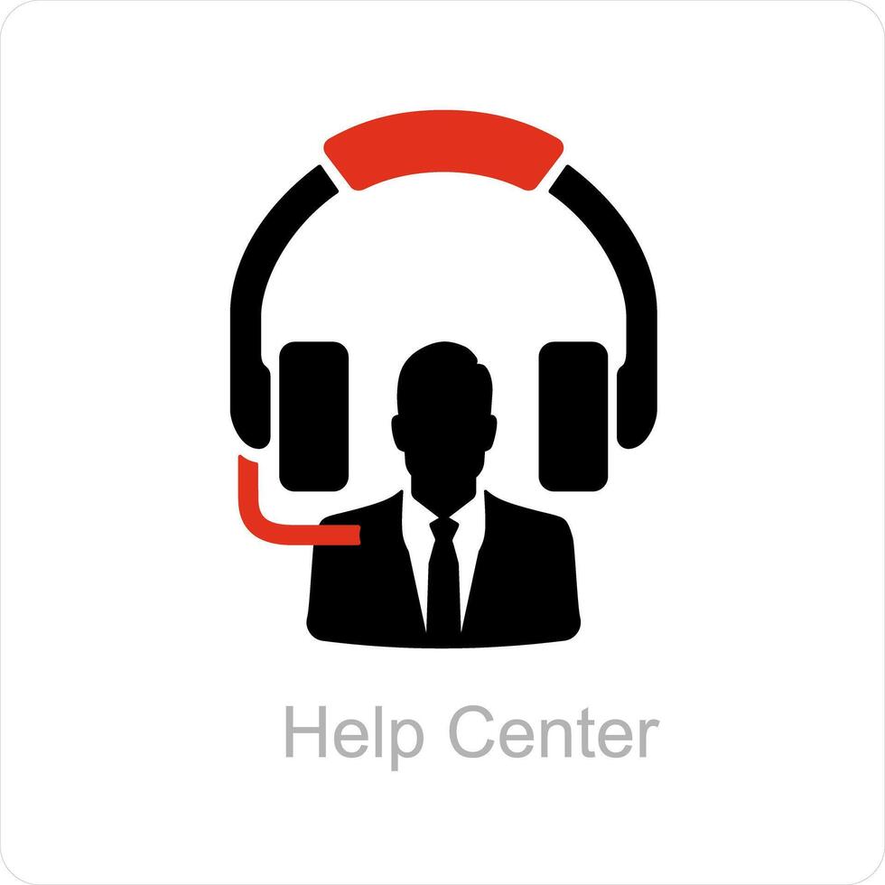 help center and service icon concept vector