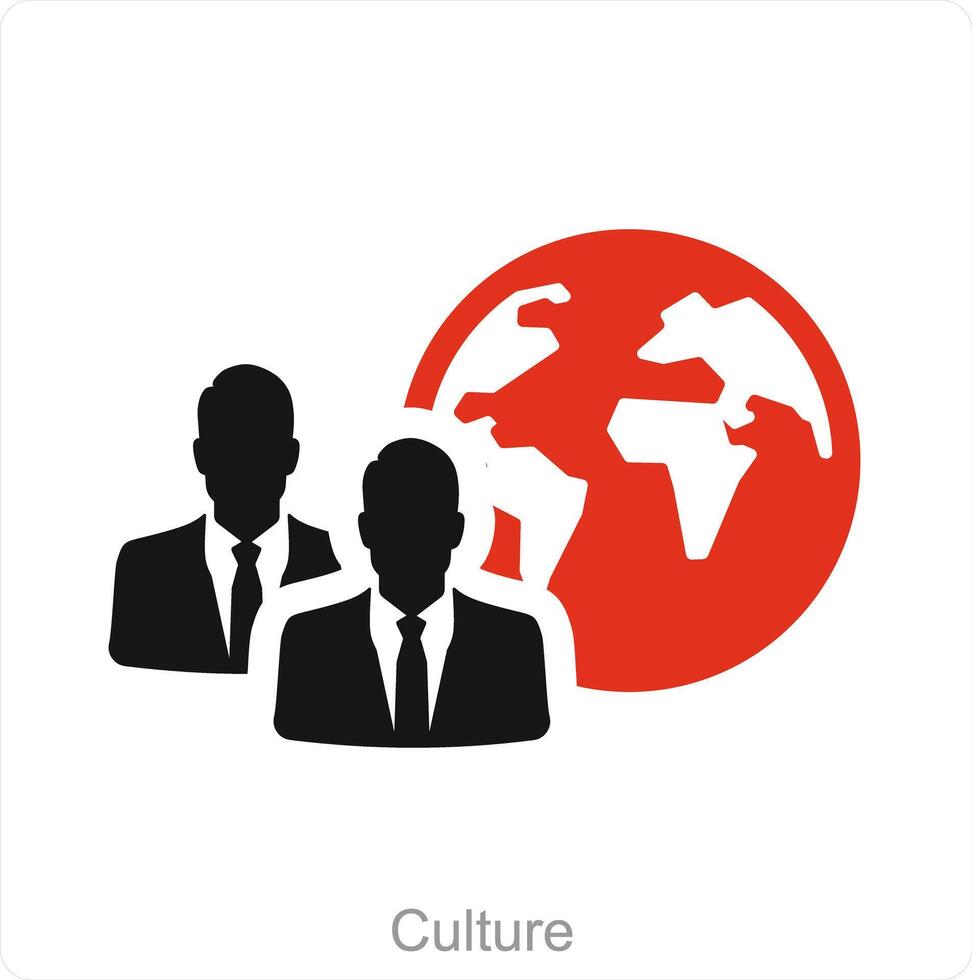 Culture and globe icon concept vector