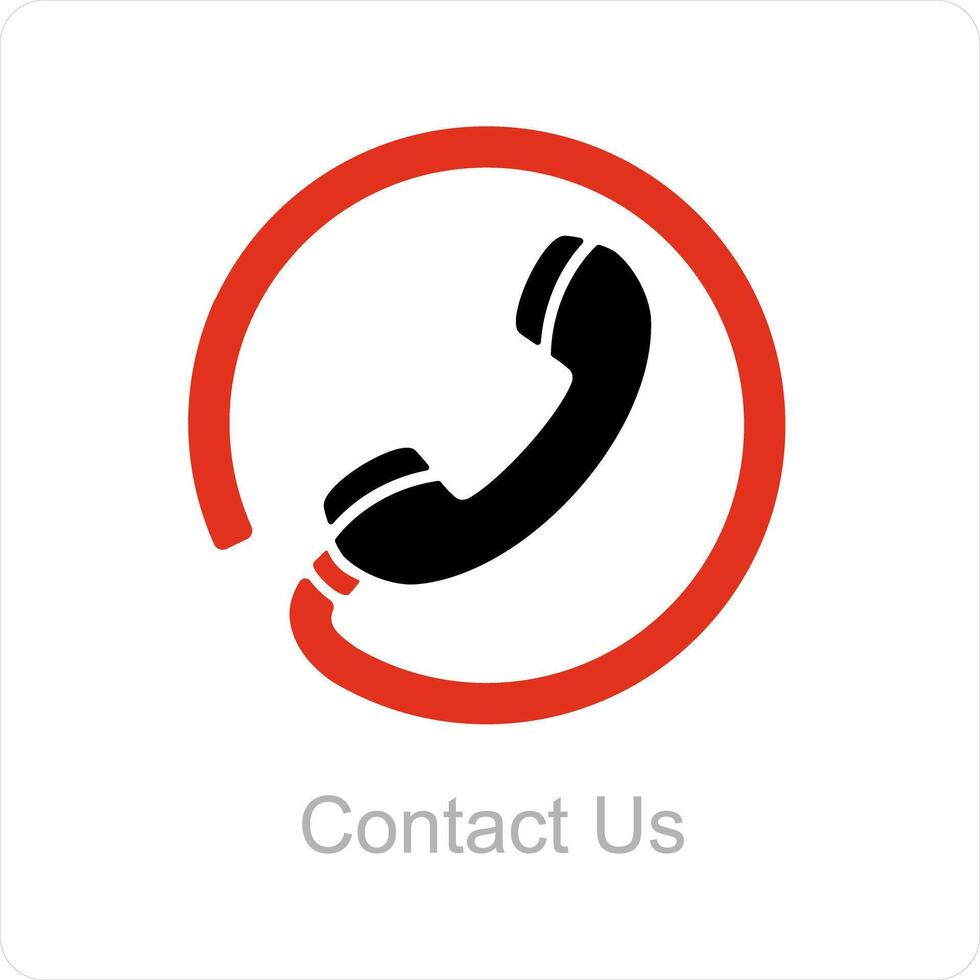contact us and service icon concept vector