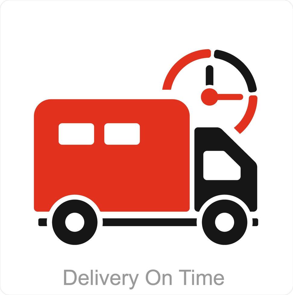 Delivery On Time icon concept vector