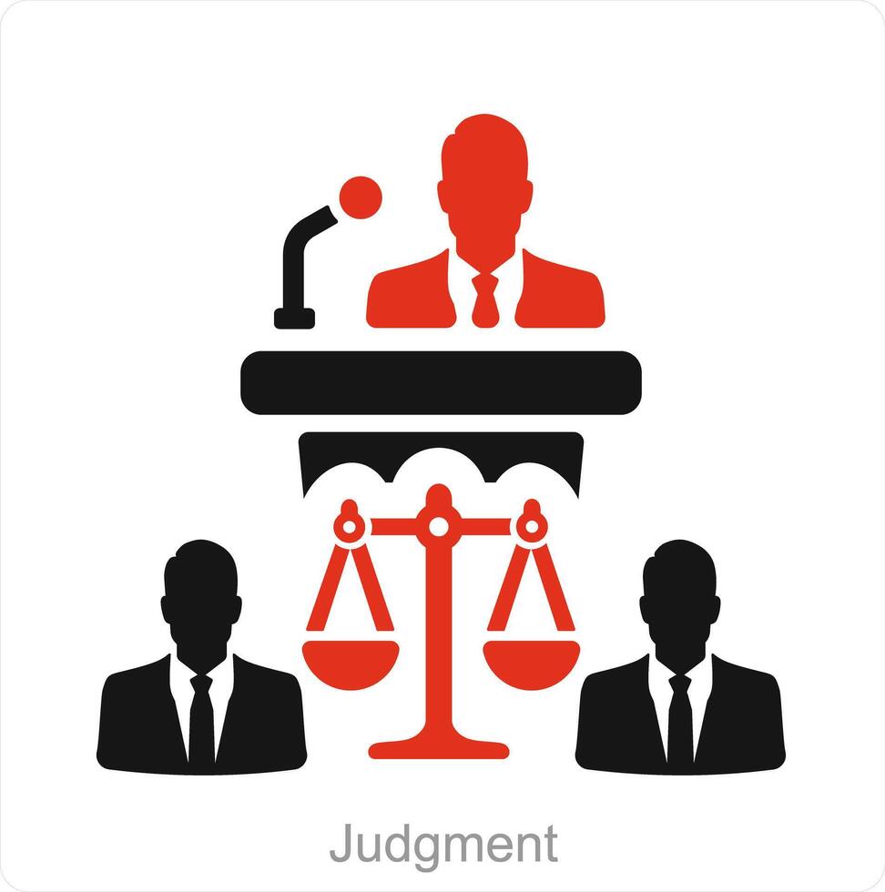 Judegment and law icon concept vector