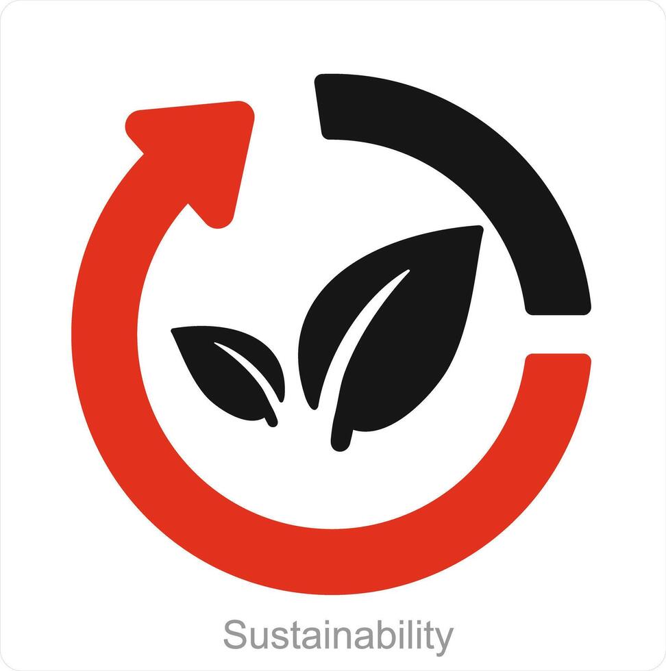 sustentabilidad y ambiente icono concepto vector