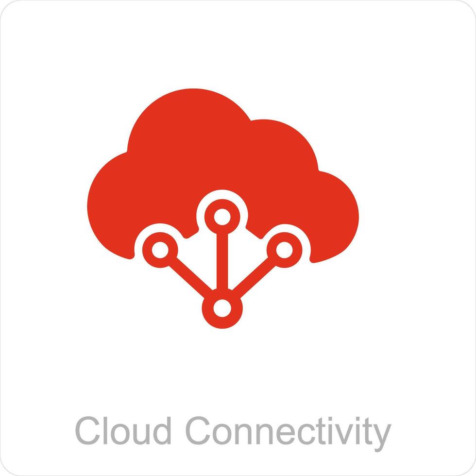 cloud connectivity and Big data icon concept vector