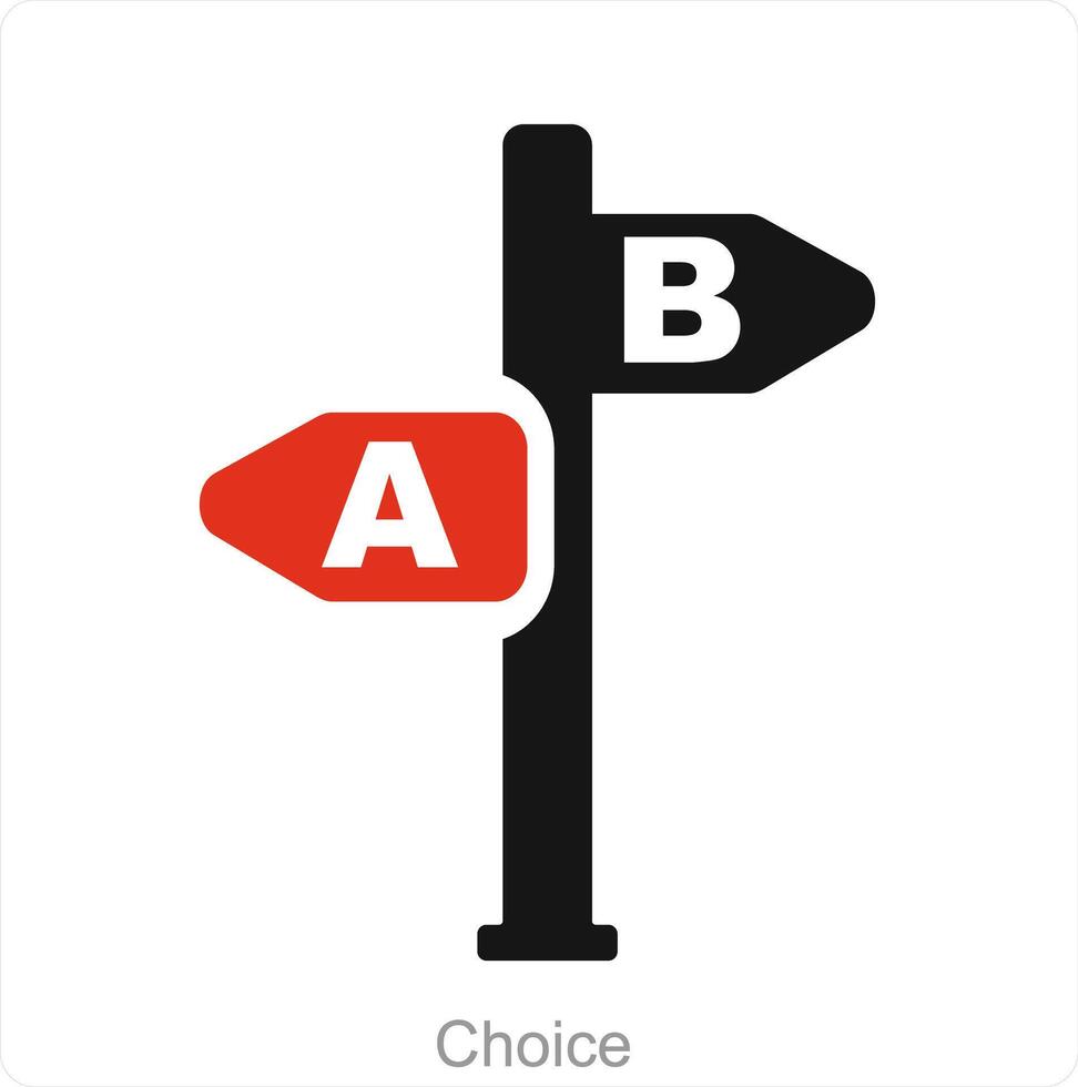 Choice and way icon concept vector