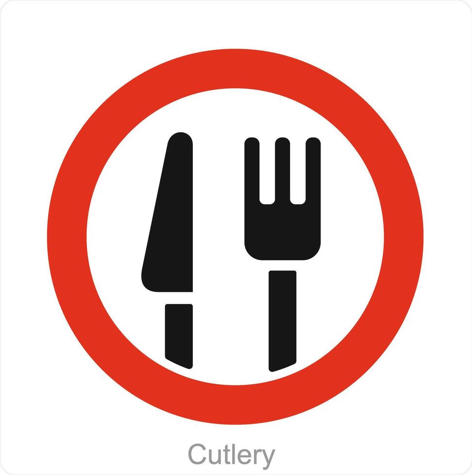 Cutlery and fork icon concept vector