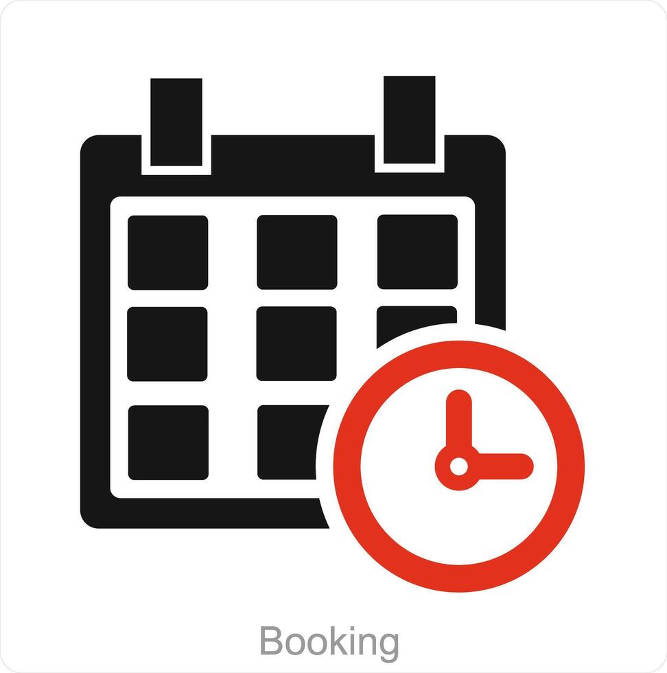 Booking and date icon concept vector