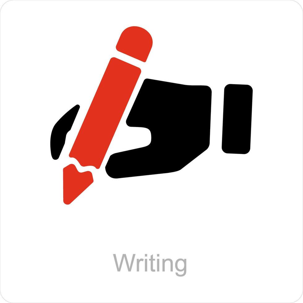 writing and write icon concept vector