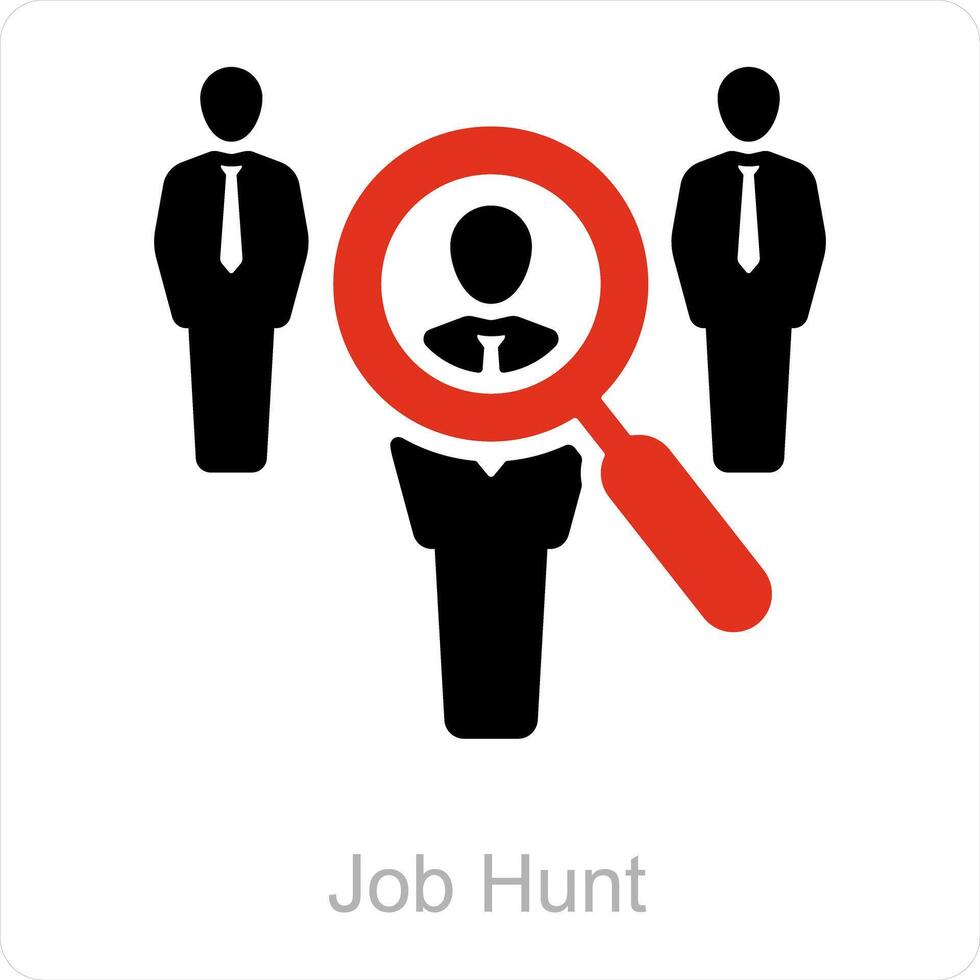 Job Hunt and job icon concept vector
