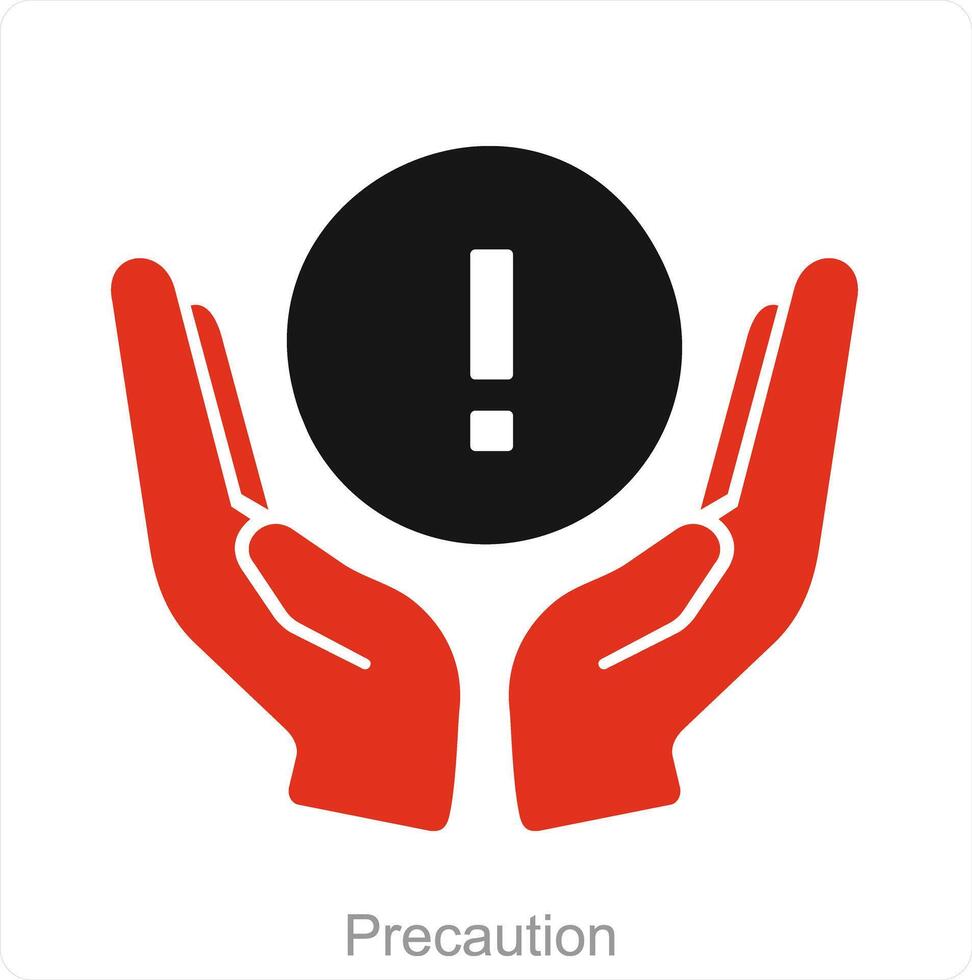 Precaution and danger icon concept vector