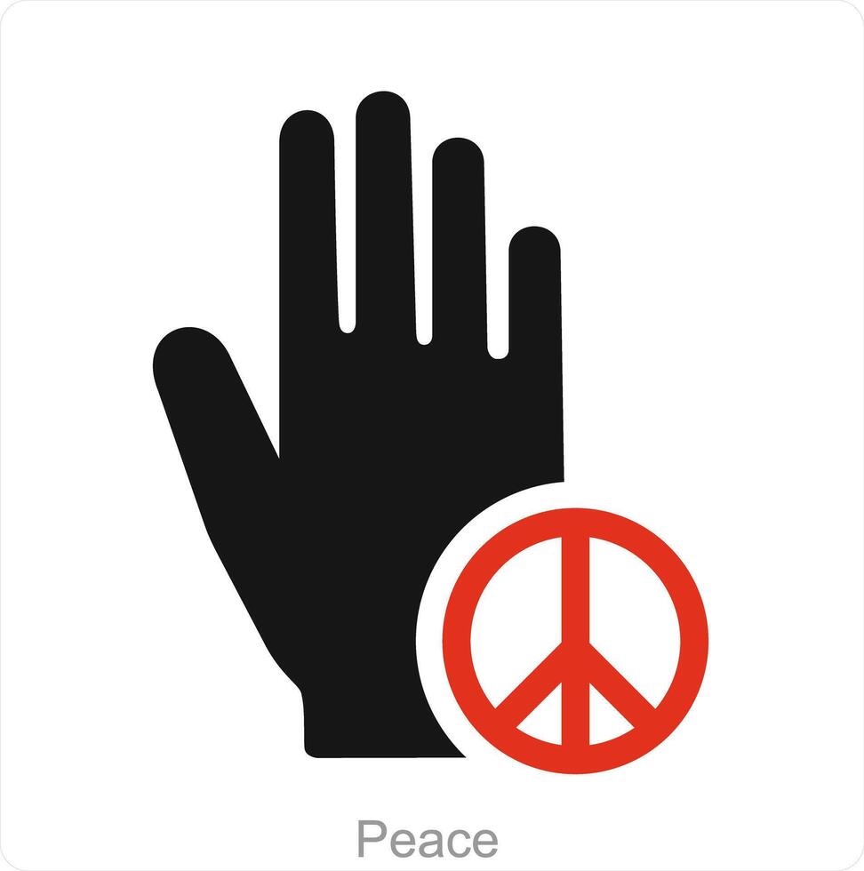 Peace and silence icon concept vector