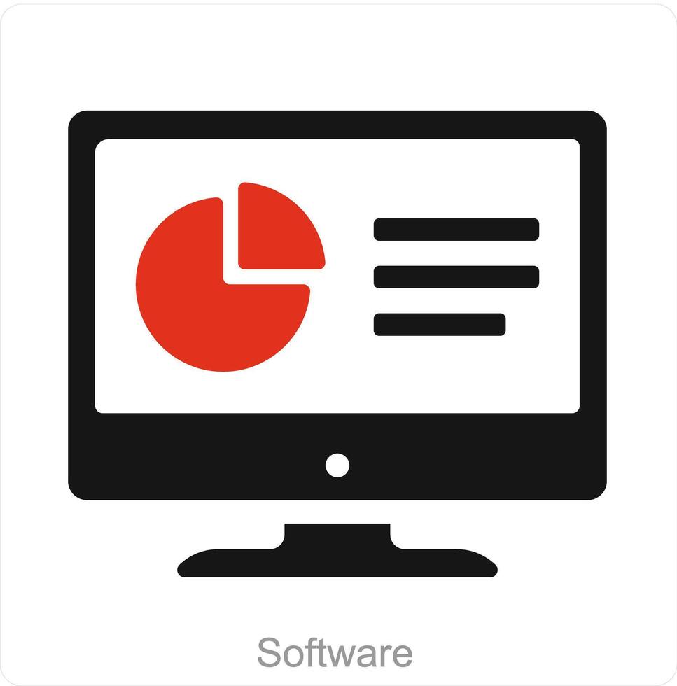 Software and custom icon concept vector