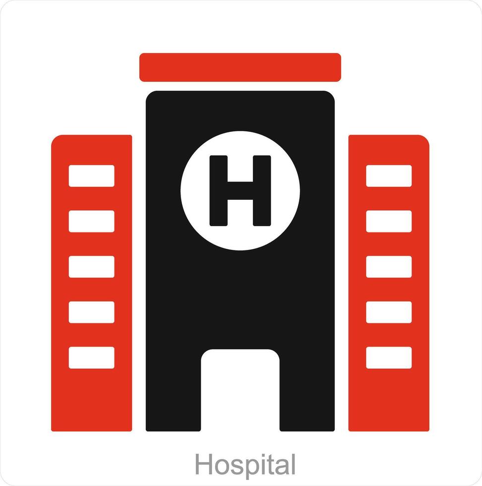 Hospital and medical icon concept vector