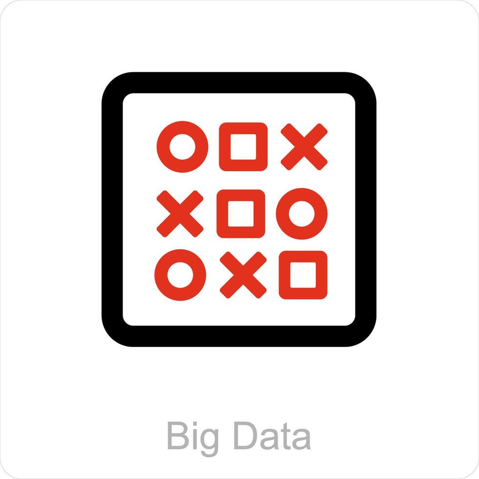Big Data and technology icon concept vector