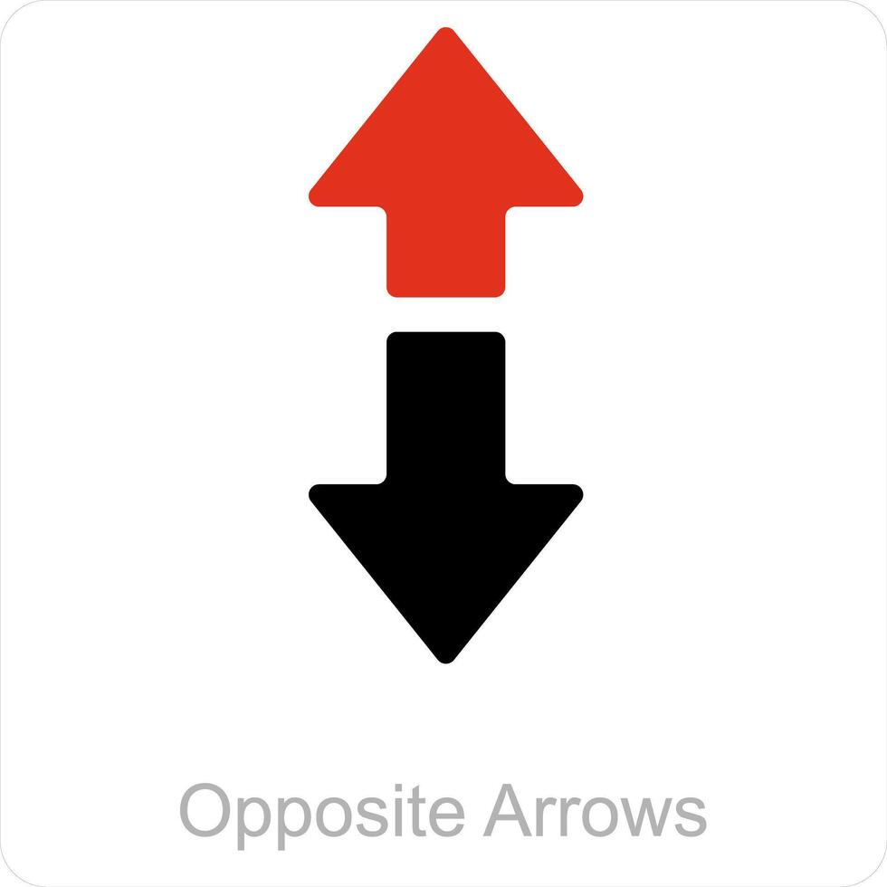 Opposite Arrows and diagram icon concept vector