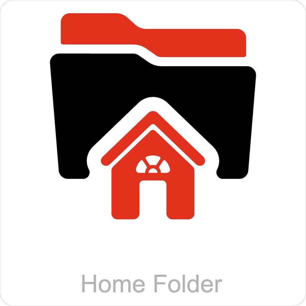 Home Folder and Folder icon concept vector