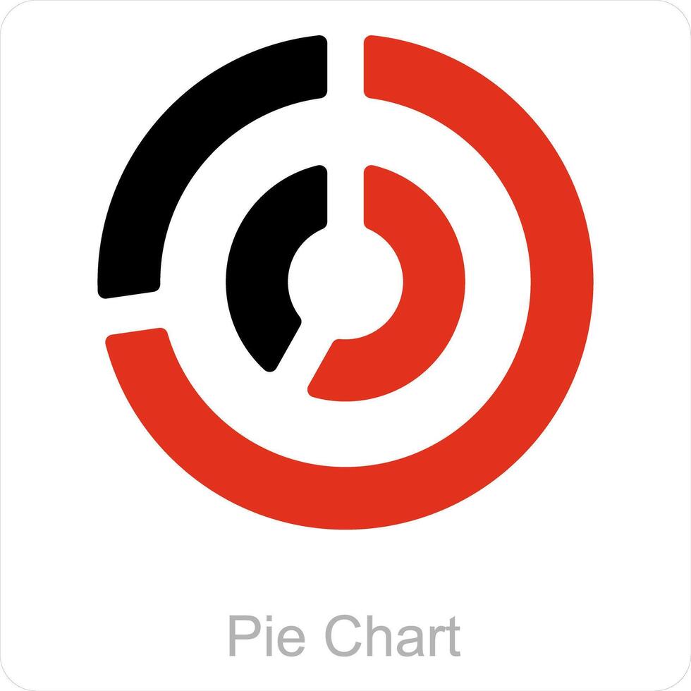 tarta gráfico y diagrama icono concepto vector