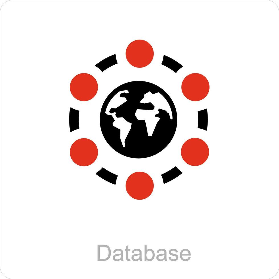 Database and Big data icon concept vector