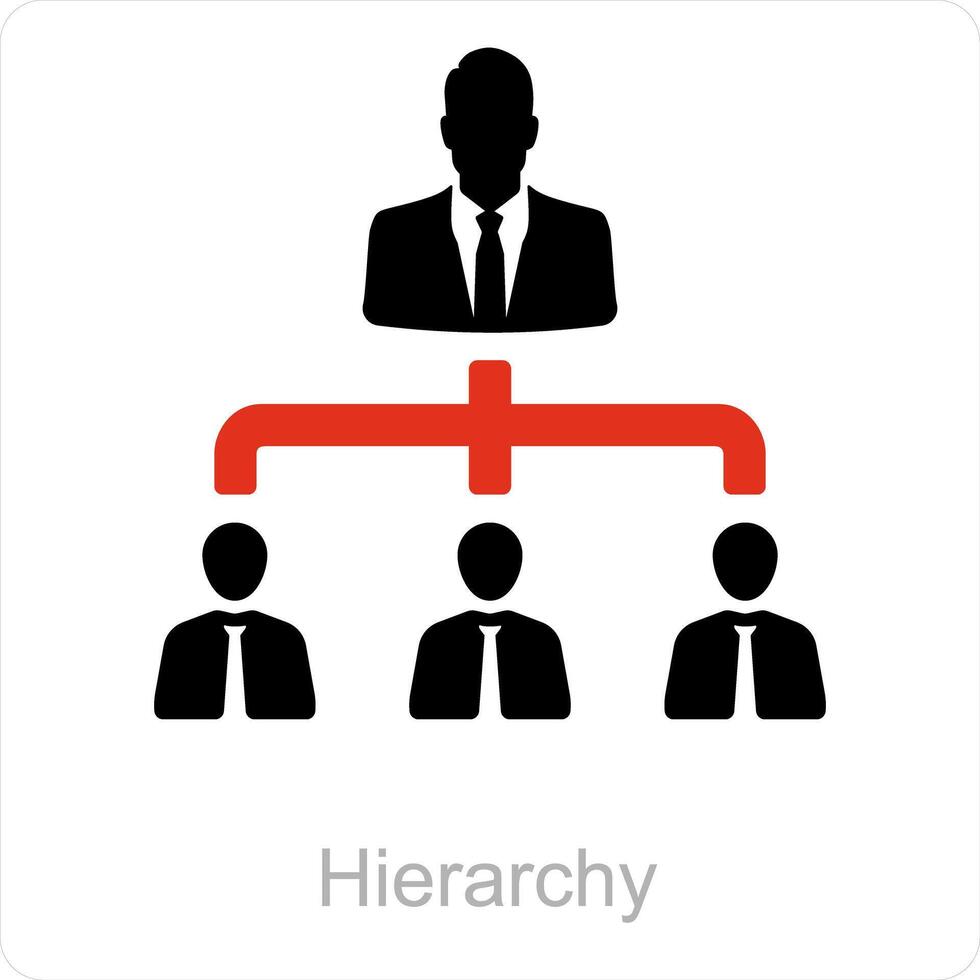 Hierarchy and business icon concept vector