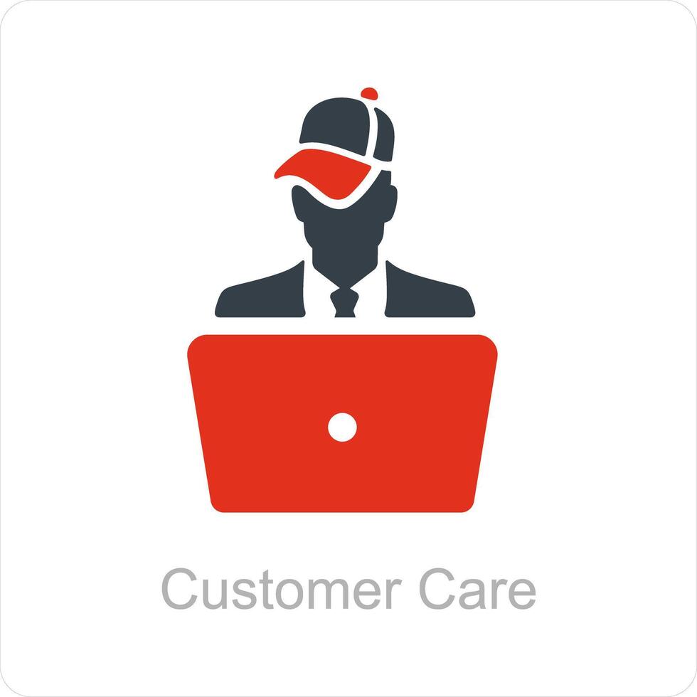 customer care and support icon concept vector