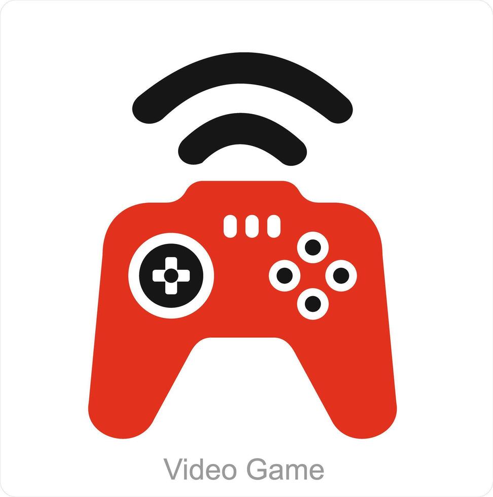 Video Game and pla icon concept vector