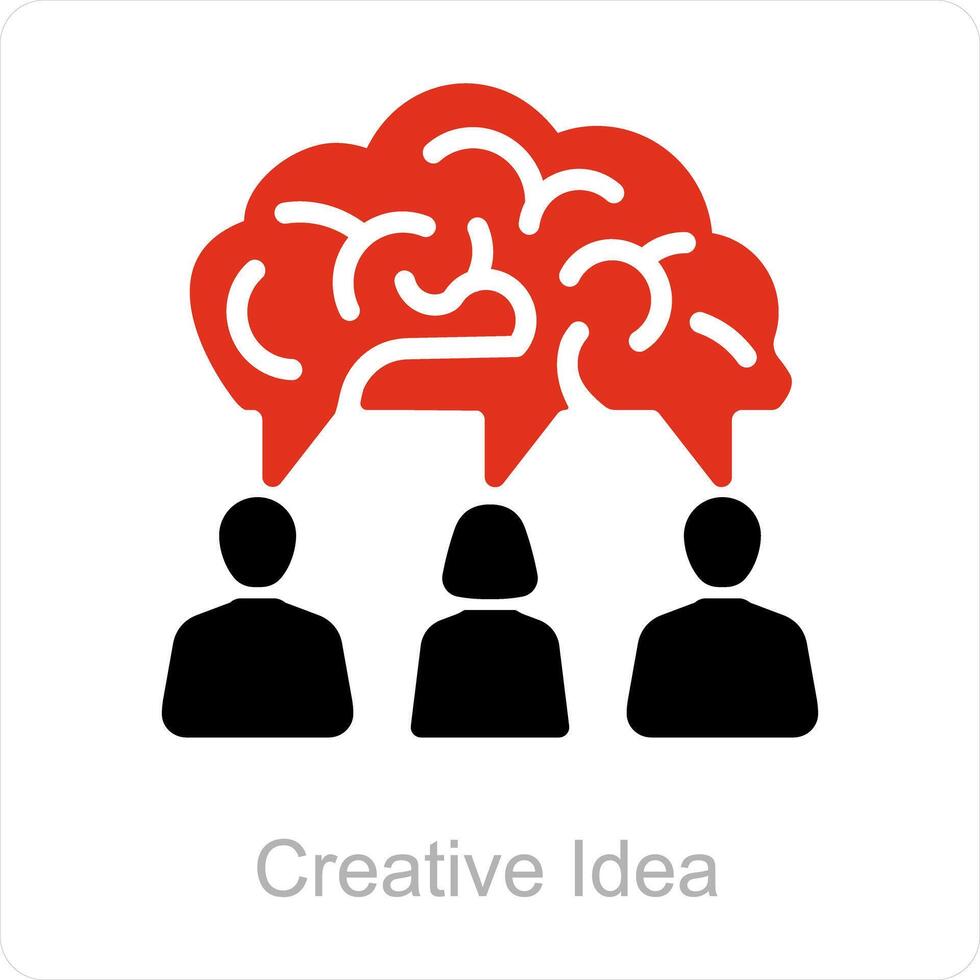 creativo idea y innovador icono concepto vector