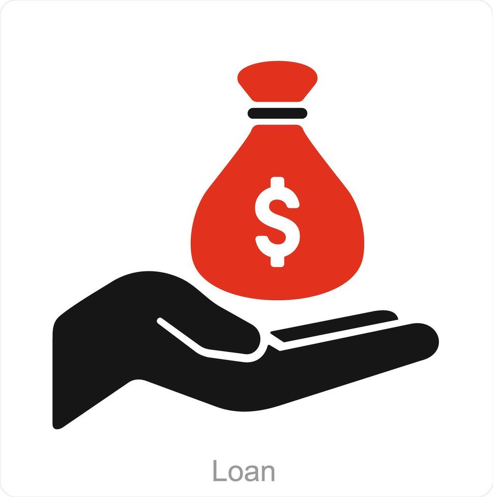 Loan and money icon concept vector