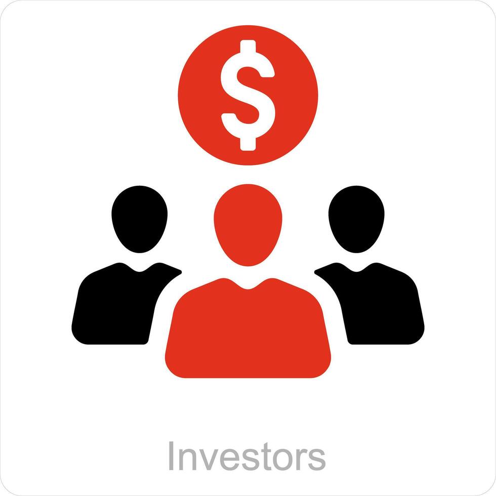 Investors and teamwork icon concept vector